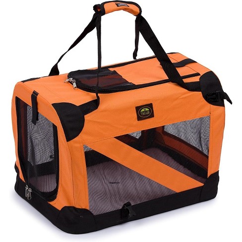 Folding Zippered 360 Vista View House Pet Crate - Orange - Medium