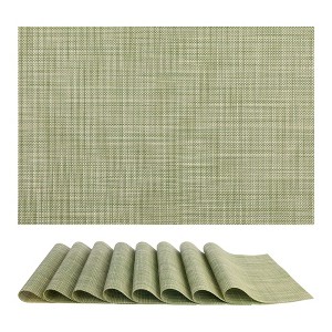 REGALWOVEN Kitchen Dining Table Washable Heat-Resistant Wipeable PVC Placemats 8 Pcs - 1 of 4