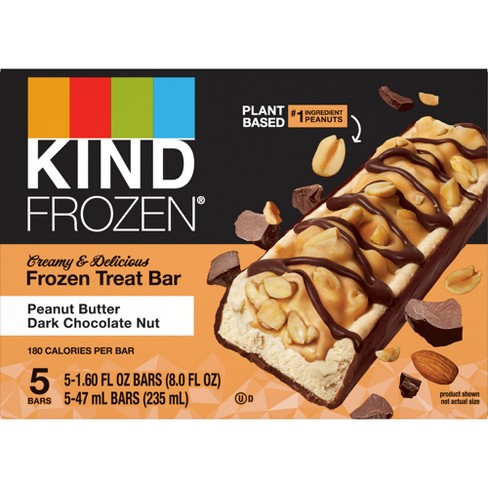 KIND Frozen Dark Chocolate Peanut Butter Plant Based Dessert - 5ct - image 1 of 4