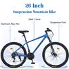 26 Inches Mountain Bike, 8-Speeds Outdoor Cycling Bicycle For Men And Women With Double Disc Brakes Suspension Fork, Sturdy Steel Frame, Easy Assembly - 3 of 4