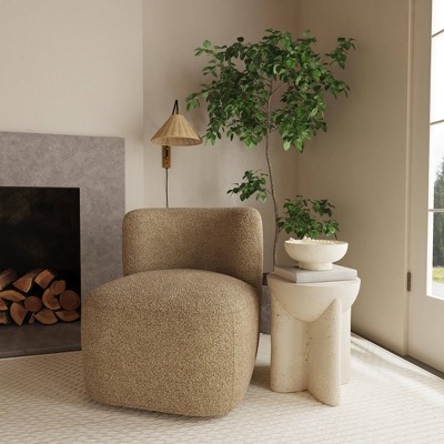 Neko Swivel Chair Cozy Faux Shearling - Threshold™: Comfortable Upholstered Reading & Accent Chair