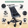 Lightweight Baby Stroller, Compact Travel Stroller with Easy One-Hand Fold, Adjustable Canopy, Storage Basket & All-Terrain Wheels, Blue - 2 of 4