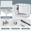 Okak 36" Bathroom Vanity Bathroom Floor Cabinet with 3 Drawers & 1 Cabinet & Open Shelf and Adjustable Drawer Dividers - 2 of 4