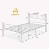 TROPOW Twin Size Metal Bed Frame–Sturdy Platform with Headboard & Footboard, Steel Slat Support,No Box Spring Needed,Easy Assembly,for Kids - 2 of 4