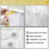 No Hook Shower Curtain with Snap - in Liner, 75 Lx 72 W Yellow Waffle Bathroom Curtain - 4 of 4