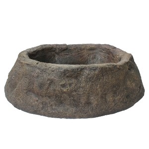 Faux Rock Fiberglass Garden Decorative Water Pond, Sandstone Outdoor Patio Waterfall Pond - 1 of 4