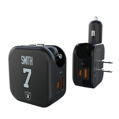 NFL Las Vegas Raiders Players Game Tactic 18-Watt 2 in 1 USB A/C Charger