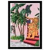 15" x 21" Modern Boho Tigger and Plants II Framed Wall Art Print Green - Wynwood Studio: Digital Animal Artwork - 3 of 4