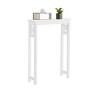 Alaterre Furniture Derby Over-the-Toilet Storage Shelf, 37 in. Tall Bathroom Space Saver, Modern Freestanding Organizer for Toiletries & Towels, White - 2 of 4