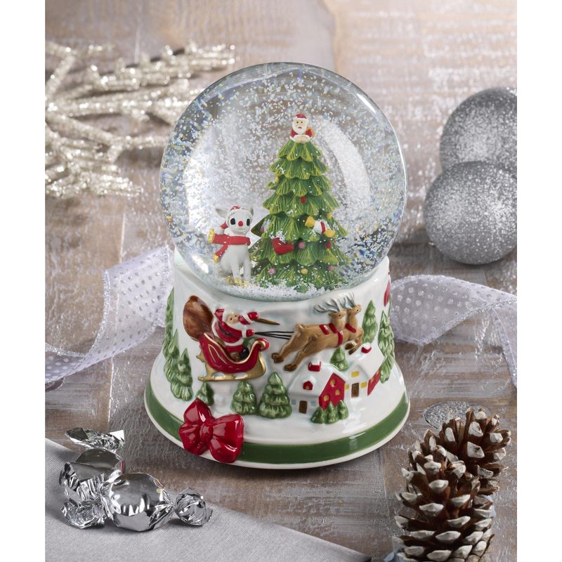 Spode Christmas Tree 6.5" Musical Rudolph the Red-Nosed Reindeer® Snow Globe,6.5 Inch, 2 of 4