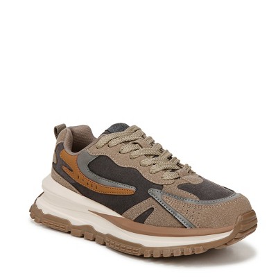 earth multi faux suede