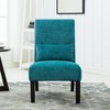 Lyngins Chenille Accent Chair with Solid Wood Legs, Armless Chair with Pillow, Padded Comfy Reading Chair, Upholstered Living Room Chair - 2 of 4