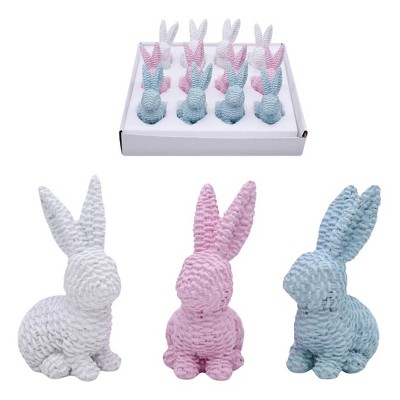 Transpac Resin Color Bunnies In PDQ S/12 Home Decorations Easter