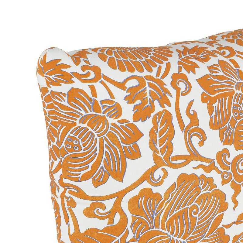 Floral Square Throw Pillow Orange - Skyline Furniture, 4 of 7