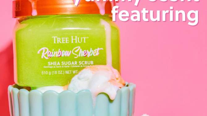 Tree Hut Rainbow Sherbet Shea Sugar Body Scrub - 18oz, 2 of 21, play video