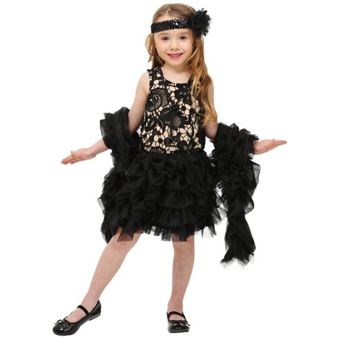 Halloweencostumes 2t Toddler Dazzling Flapper Costume Black