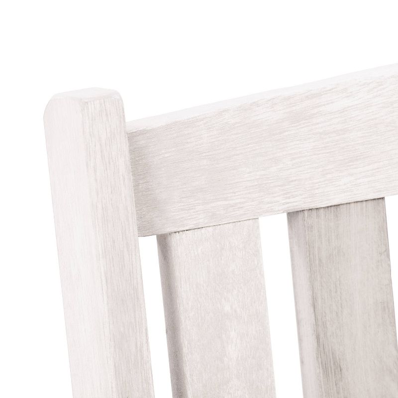 Outdoor Bench - Whitewash - CorLiving, 3 of 10