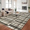 Washable Striped Rug, Non-Slip Low Pile Carpet, Soft Stain-Resistant Modern Geometric Rug for Living Room Bedroom Office - 3 of 4