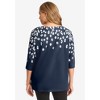 Jessica London Women's Plus Size Stretch Cotton Boatneck Tunic - 3 of 4