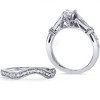 Pompeii3 3/4ct Diamond Engagement Wedding Ring Set 14K White Gold - 3 of 4