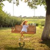 Karl Home | 5ft 3-Personn Brown Outdoor Fir Wood Hanging Porch Swing - 4 of 4