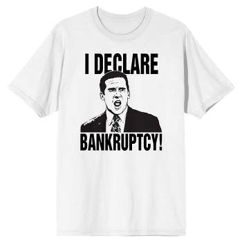 The Office I Declare Bankruptcy Men's White Short Sleeve Tee Shirt