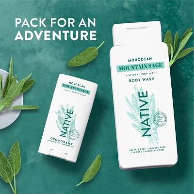 Native Limited Edition Global Flavors Sulfate-Free Body Wash - Moroccan Mountain Sage - 18 fl oz: Basic Cleansing, Whole Body Application