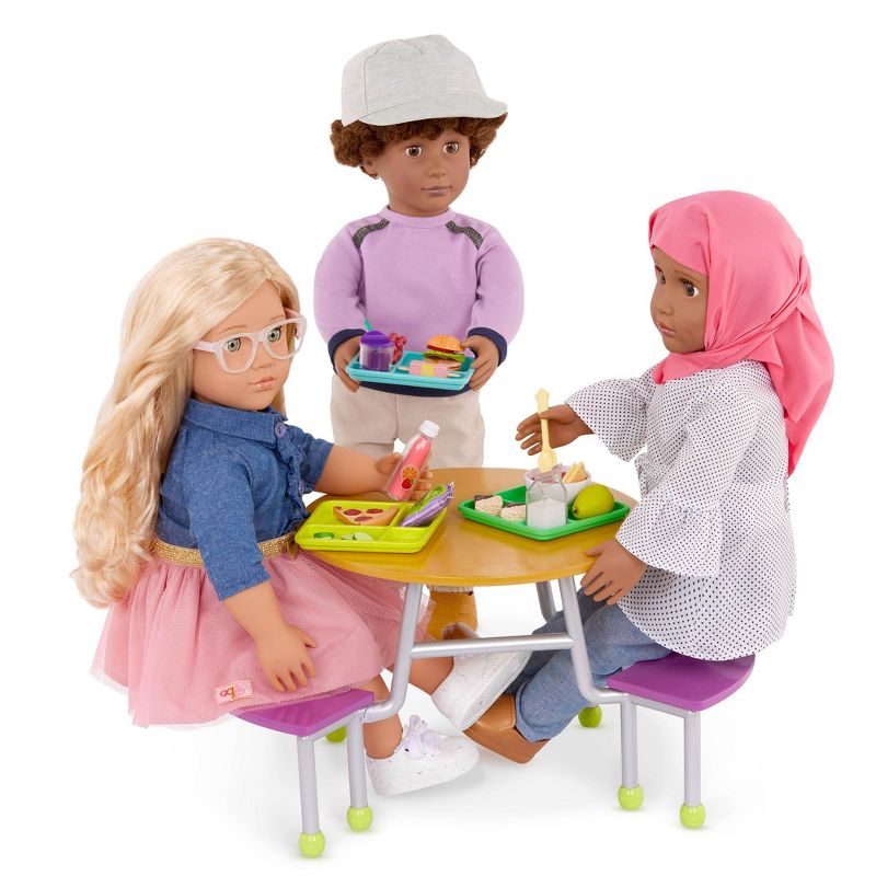 Our Generation Cafeteria Table School Accessory Set for 18&#34; Dolls, 6 of 10
