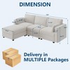 Modular Sectional Sofa, L-Shaped Convertible Sectional Couches with Ottoman, Oversized Modular Couch for Living Room - 2 of 4