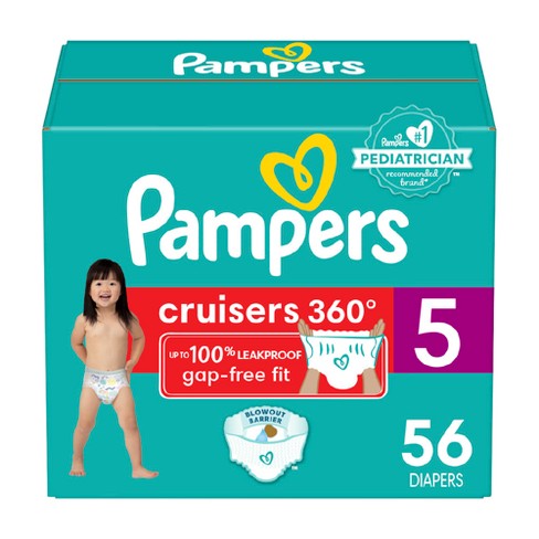 Pampers Easy Ups Diapers Size 6 (4T-5T), Pull On Disposable Training Diaper  for Girls, SUPER PACK, 60 Count : : Baby