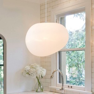 LLHZSY Modern Glass Globe 1-Light Pendant Chandelier Light- W 16 1/2" - 1 of 4