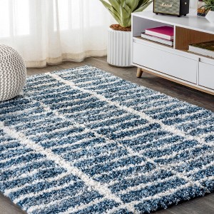 Susa Ogee Moroccan Trellis Shag Area Rug - JONATHAN Y - 1 of 4