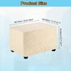 Unique Bargains Textured Jacquard Stretch Footstool Slipcover Protector for Living Room Bedroom - 2 of 4
