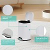 1.3 Gallon Small Bathroom Trash Can, Stainless Steel Garbage Can with Soft Close Lid & Removable Inner Bucket, Slim for Small Spaces, Kitchens - 3 of 4