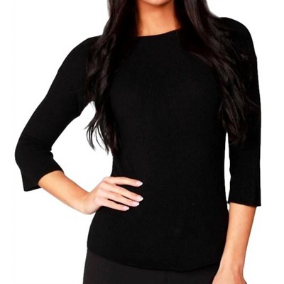 Women's Ribbed 3/4 Sleeve Top - ANGEL