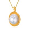 Guili Sterling Silver 14K Gold Plated Necklace with Freshwater Pearl Pendant, a delicate and timeless piece for every jewelry collection. - 2 of 3