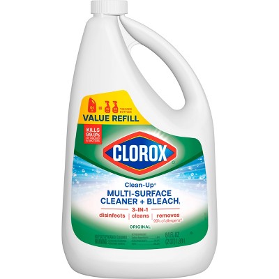 Clorox Clean-Up Cleaner Refill - 64 fl oz: Multi-Surface, Original Scent, Liquid Form