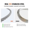 VEVOR Wire Rope Kit, 1/8" 1000 ft 316 Stainless Steel Cable with Cutter and Gloves, 1600 lbs Breaking Strength, 7x7 Strands Construction, Silver - 3 of 4