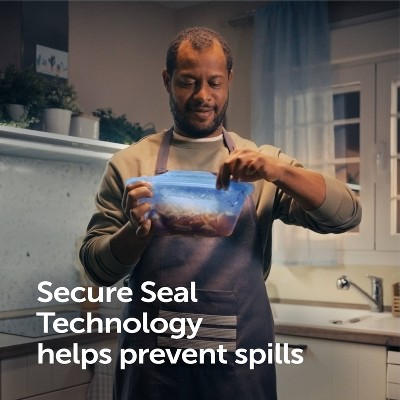 Blue Medium Silicone Freezer-to-Oven Bowl, 32 oz