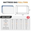 Aoibox Full Size Mattress Bags for Moving and Storage Waterproof Plastic Mattress Protector Cover Clear 2 Pack 54x100x14 - 3 of 4