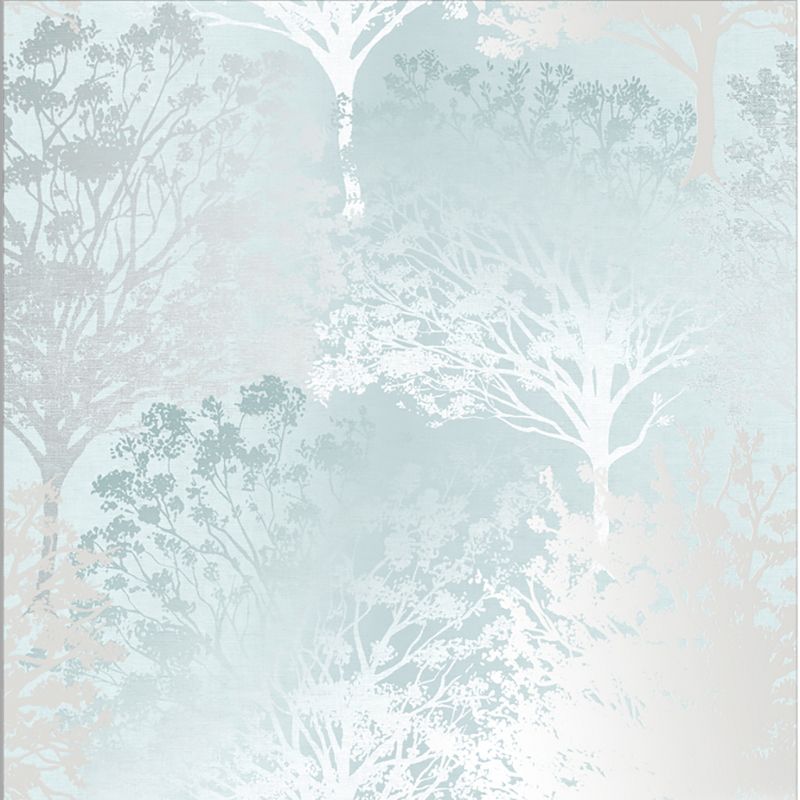 Grove Duck Egg Blue Trees Paste the Wall Wallpaper, 1 of 5