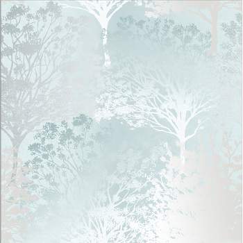 Grove Duck Egg Blue Trees Paste the Wall Wallpaper