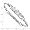 Black Bow Jewelry Sterling Silver Phi Sigma Sigma Greek Life Bangle Bracelet 7 Inch - 2 of 3