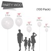 PartyWoo Balloons Clear Transparent 36 18 12 10 5 Inch 100 pcs - 2 of 4