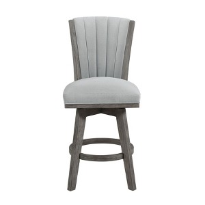 NicBex Dining Chairs Set of 2 Pub Height Chairs Seat Tufted Fabric with Solid Wood Frame for Kitchen,Gray - 1 of 4