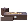 56-Inch Outdoor Rectangular Fire Pit Table Propane for Outside Patio with Tank Cover - 2 of 4