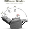 Manual Recliner Chair, 360 Degree Swivel Sofa, Pu Leather Cozy Lounge Chair with Side Pocket - 4 of 4