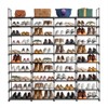 Karl Home 10-Tier Black Iron Pipe&Plastic 65.75in. W Shoe Rack - 2 of 4