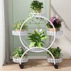 Artloge 4 Tier Modern Metal Plant Stand Rolling Trolley Dispaly Shelf Flower Pot Holder Rack with Lockable Wheels for Home Garden Balcony Decor - 2 of 4