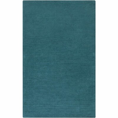 Hauteloom Brockton Solid Wool Teal Area Rug